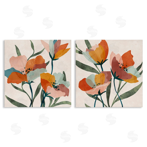 stupell industries Nina Blue | Summer Bouquet Modern Abstract