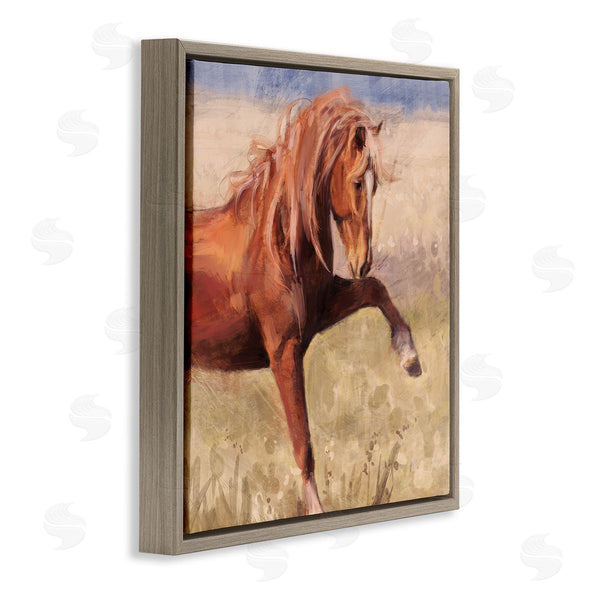Stupell Industries Nina Blue | The Red Stallion Portrait