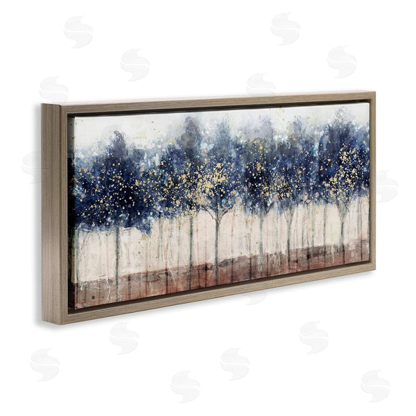 Stupell Industries Nina Blue | Trees With Modern Splash Wall Art
