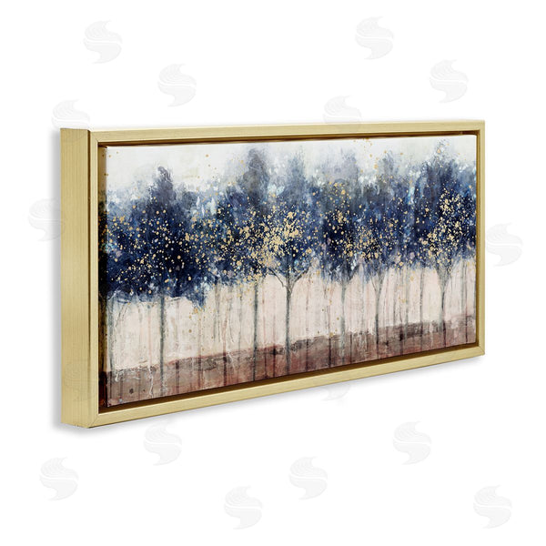 Stupell Industries Nina Blue | Trees With Modern Splash Wall Art
