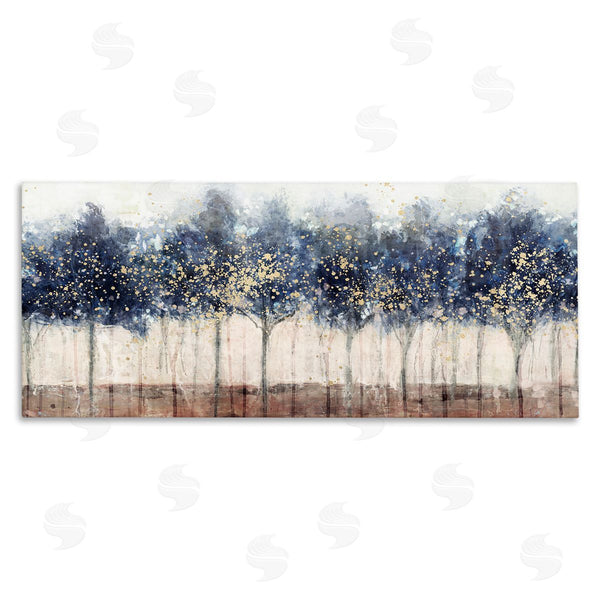 stupell industries Nina Blue | Trees with Modern Splash Wall Art