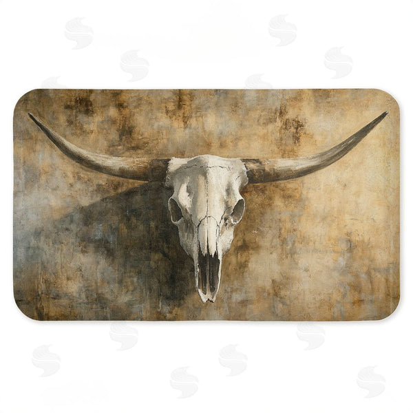 stupell industries Nina Blue | Vintage Cow Skull Anti-Fatigue Mat
