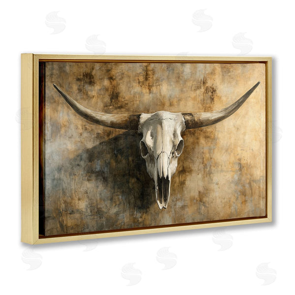 Stupell Industries Nina Blue | Vintage Cow Skull Rustic