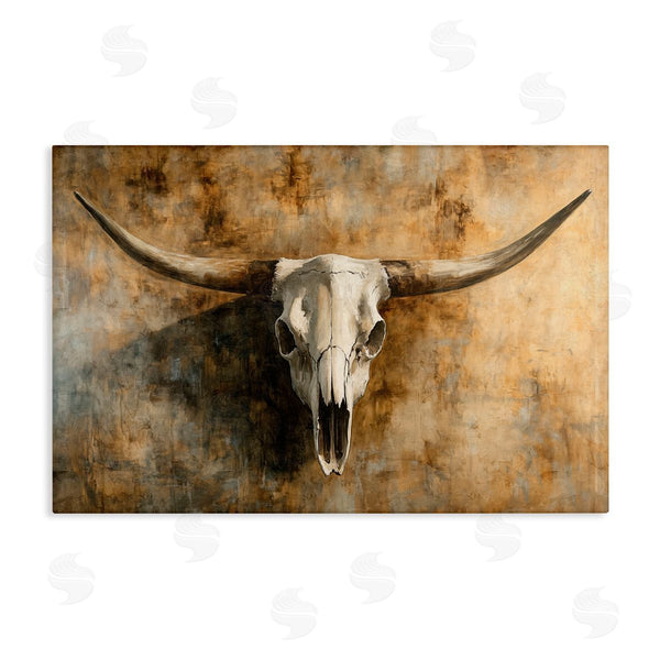 stupell industries Nina Blue | Vintage Cow Skull Rustic