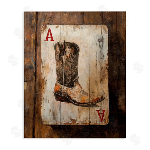 stupell industries Nina Blue | Western Rustic Playing Card