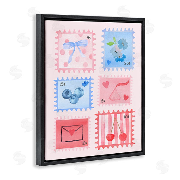 Stupell Industries Nina Jacobs | Adorable Stamps Pink Collage