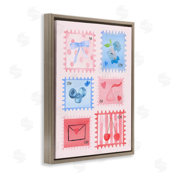 Stupell Industries Nina Jacobs | Adorable Stamps Pink Collage