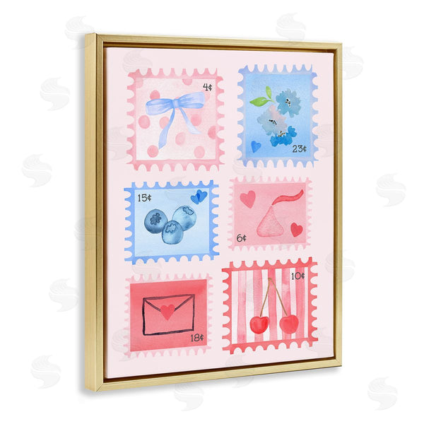 Stupell Industries Nina Jacobs | Adorable Stamps Pink Collage