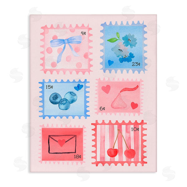 stupell industries Nina Jacobs | Adorable Stamps Pink Collage