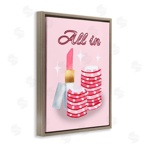 Stupell Industries Nina Jacobs | All In Poker Chips & Lipstick Wall Art