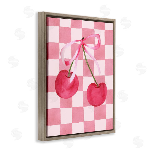 Stupell Industries Nina Jacobs | Coquette Cherries Over Checkers