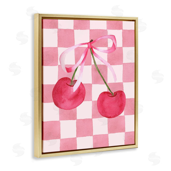 Stupell Industries Nina Jacobs | Coquette Cherries Over Checkers