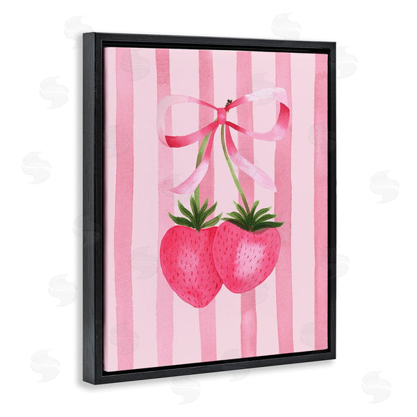 Stupell Industries Nina Jacobs | Coquette Strawberries Over Stripes
