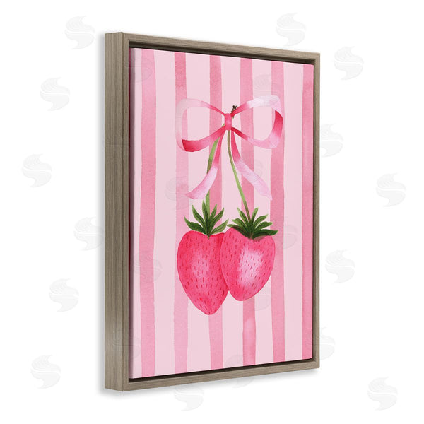 Stupell Industries Nina Jacobs | Coquette Strawberries Over Stripes