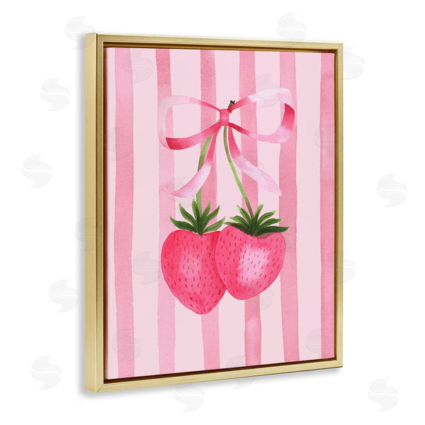 Stupell Industries Nina Jacobs | Coquette Strawberries Over Stripes