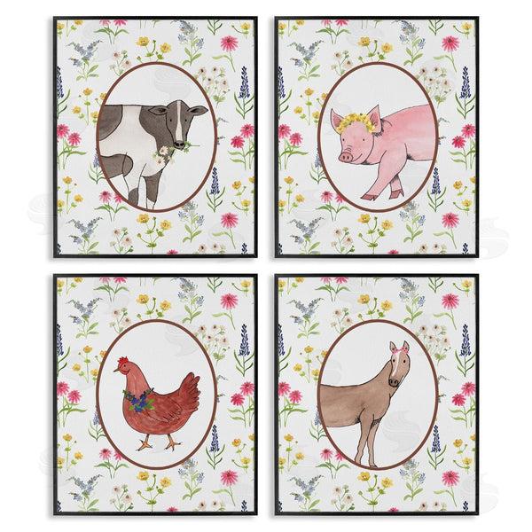 Stupell Industries Nina Jacobs | Farm Friends Mixed Animals Wall Art