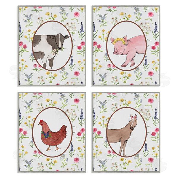 Stupell Industries Nina Jacobs | Farm Friends Mixed Animals Wall Art