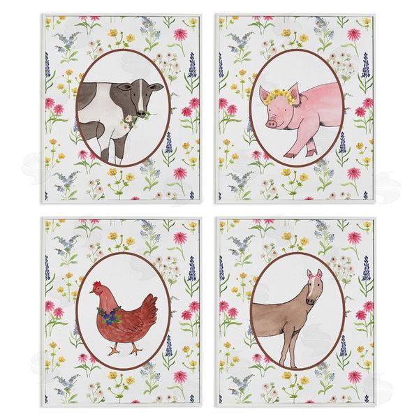 Stupell Industries Nina Jacobs | Farm Friends Mixed Animals Wall Art