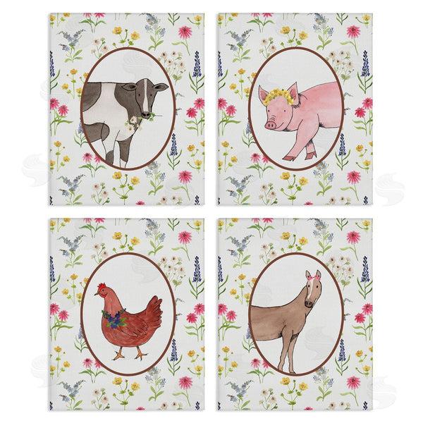 stupell industries Nina Jacobs | Farm Friends Mixed Animals Wall Art