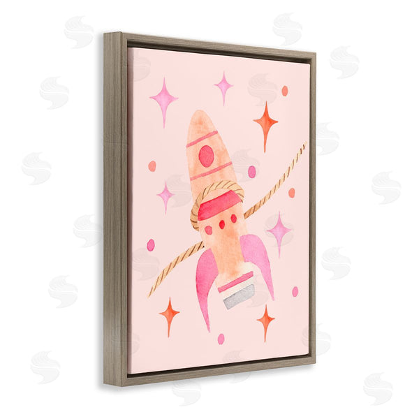Stupell Industries Nina Jacobs | Lasso Rocket Ship Wall Art