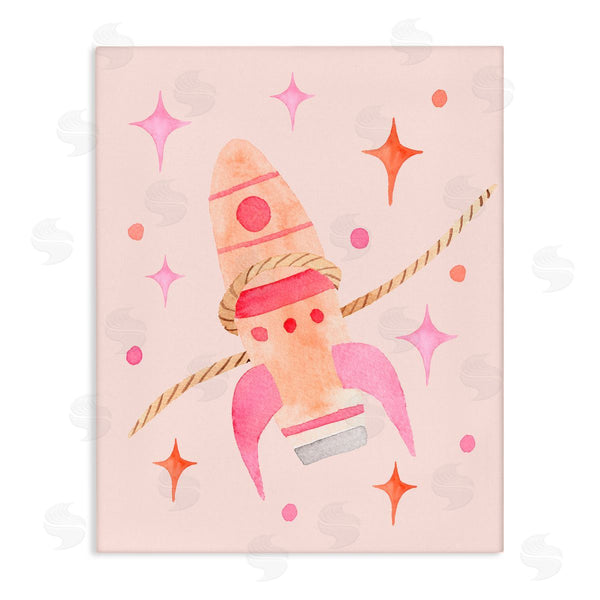 Stupell Industries Nina Jacobs | Lasso Rocket Ship Wall Art