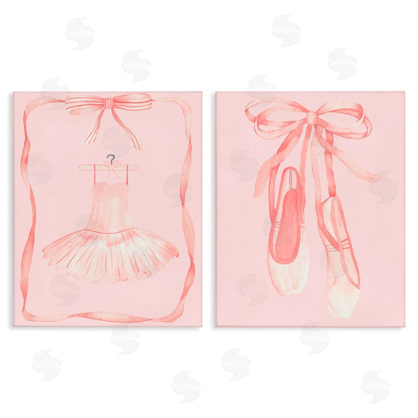 stupell industries Nina Jacobs | Pastel Ballerina Dress & Slippers