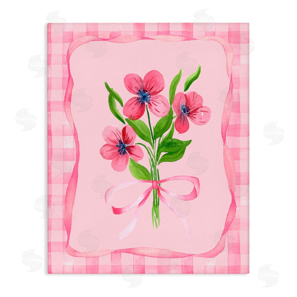 stupell industries Nina Jacobs | Pink Bordered Flower Bundle Wall Art