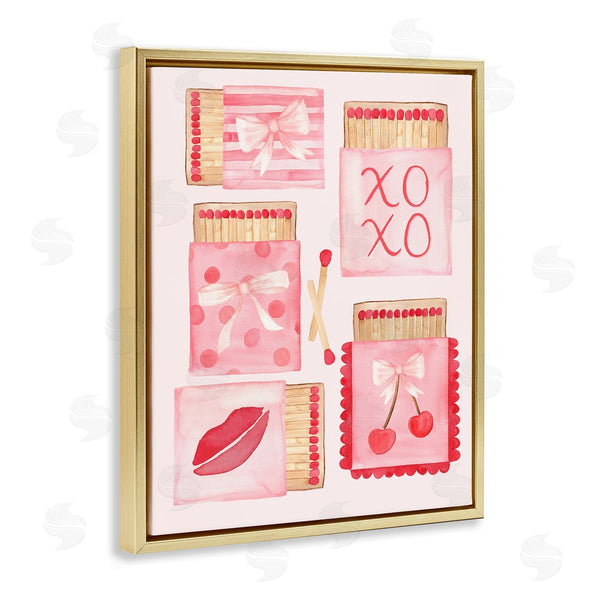 Stupell Industries Nina Jacobs | Pink Glam Matchbook Composition