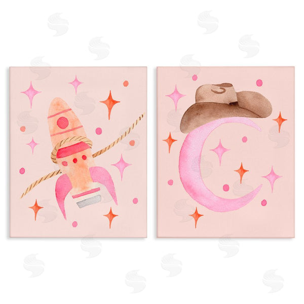 stupell industries Nina Jacobs | Space Cowgirl Rocket Ship Wall Art