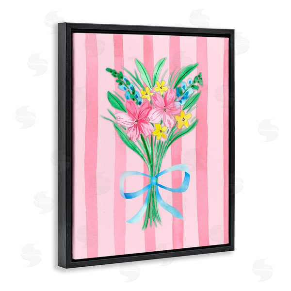 Stupell Industries Nina Jacobs | Spring Bouquet & Bow Stripes Wall Art