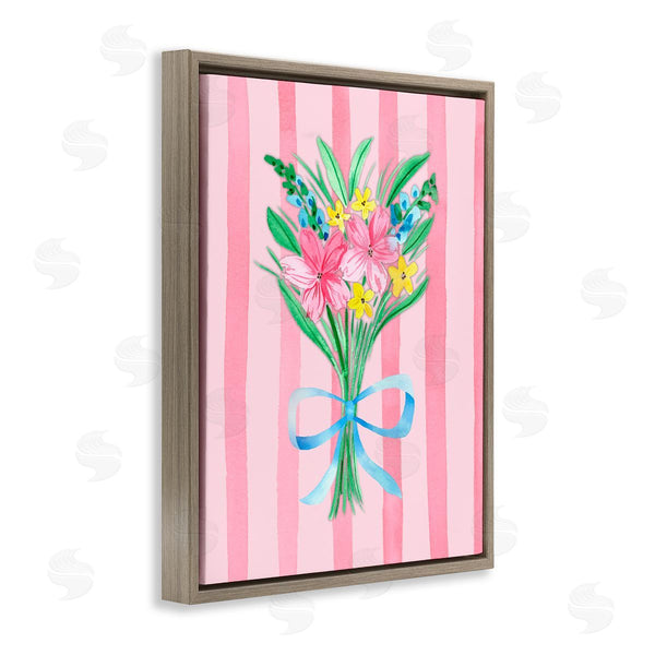 Stupell Industries Nina Jacobs | Spring Bouquet & Bow Stripes Wall Art