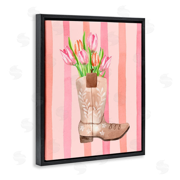 Stupell Industries Nina Jacobs | Tulip Cowgirl On Stripes Wall Art