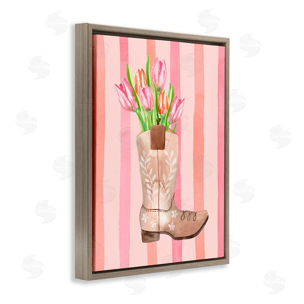 Stupell Industries Nina Jacobs | Tulip Cowgirl On Stripes Wall Art