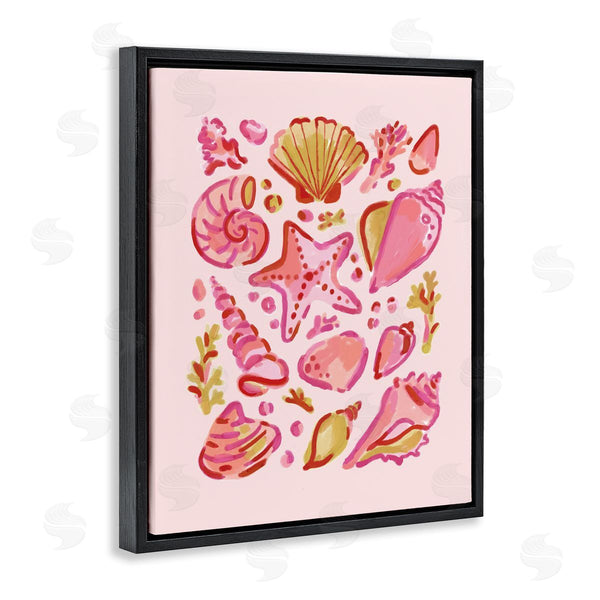 Stupell Industries Nina Muis Surface Design | Pink Sea Life Collection Wall Art