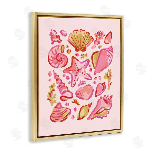 Stupell Industries Nina Muis Surface Design | Pink Sea Life Collection Wall Art