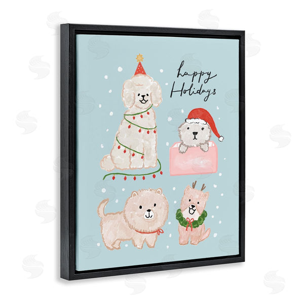 Stupell Industries Nina Muis Surface Design | Winter Puppies Fluff Collection Wall Art