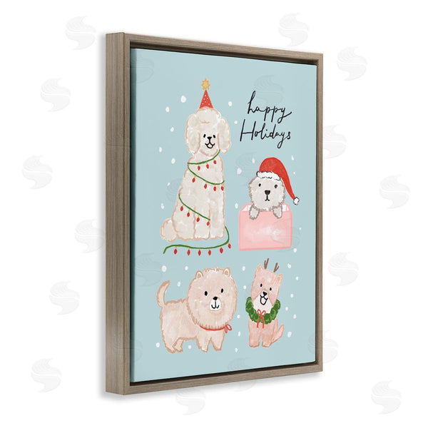 Stupell Industries Nina Muis Surface Design | Winter Puppies Fluff Collection Wall Art