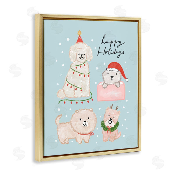 Stupell Industries Nina Muis Surface Design | Winter Puppies Fluff Collection Wall Art