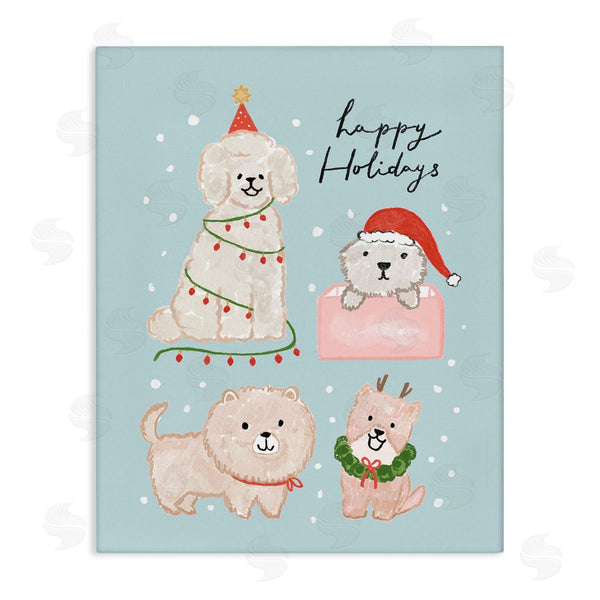 stupell industries Nina Muis Surface Design | Winter Puppies Fluff Collection Wall Art