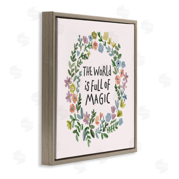 Stupell Industries Nina Muis Surface Design | World Is Full Of Magic Wreath Wall Art