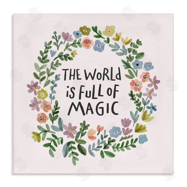 stupell industries Nina Muis Surface Design | World Is Full Of Magic Wreath Wall Art