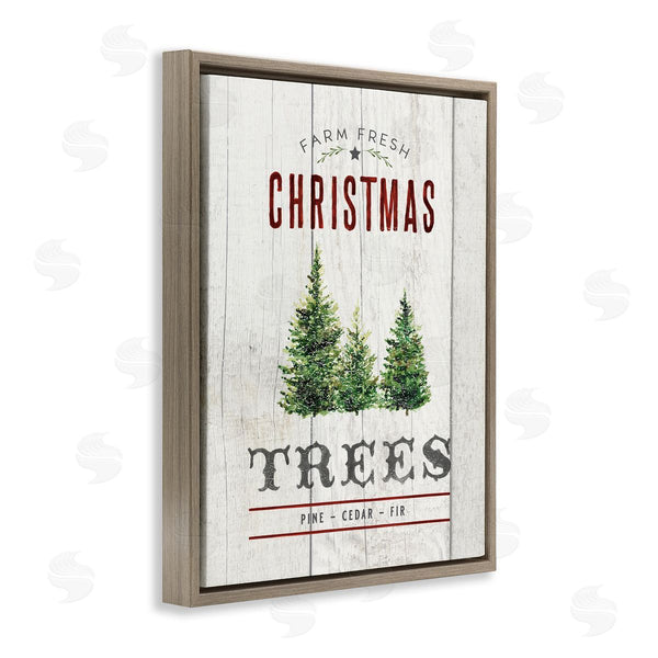 Stupell Industries Nina Pierce | Fresh Christmas Trees Country Advertisement Rustic Pattern Wall Art