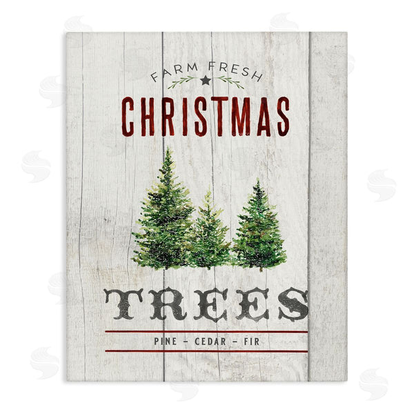 stupell industries Nina Pierce | Fresh Christmas Trees Country Advertisement Rustic Pattern Wall Art