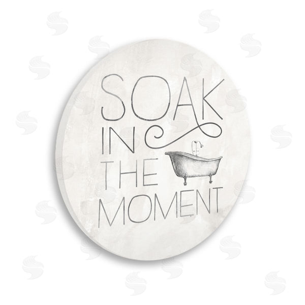 stupell industries Nina Pierce | Vintage Bathroom Tub Soak in the Moment Phrase Wall Art