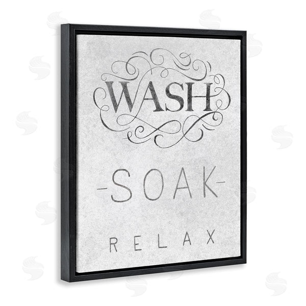 Stupell Industries Nina Pierce | Vintage Boutique Wash Soak Relax Bathroom Typography Wall Art