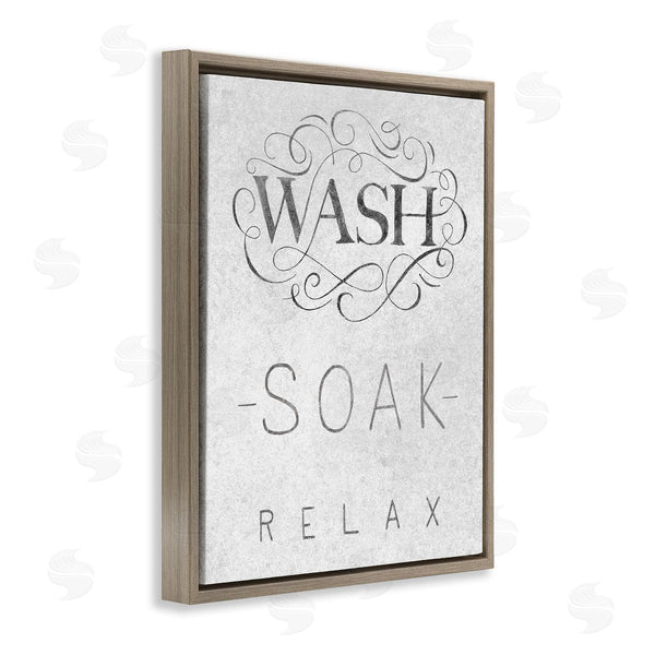 Stupell Industries Nina Pierce | Vintage Boutique Wash Soak Relax Bathroom Typography Wall Art
