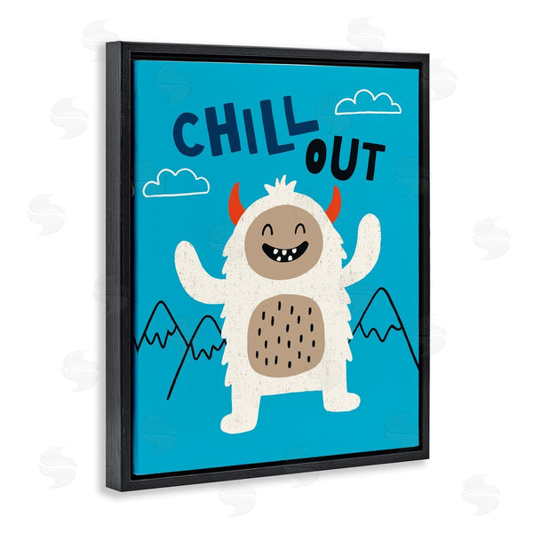 Stupell Industries Nina Seven | Chill Out Phrase Abominable Snowman Winter Yeti Wall Art
