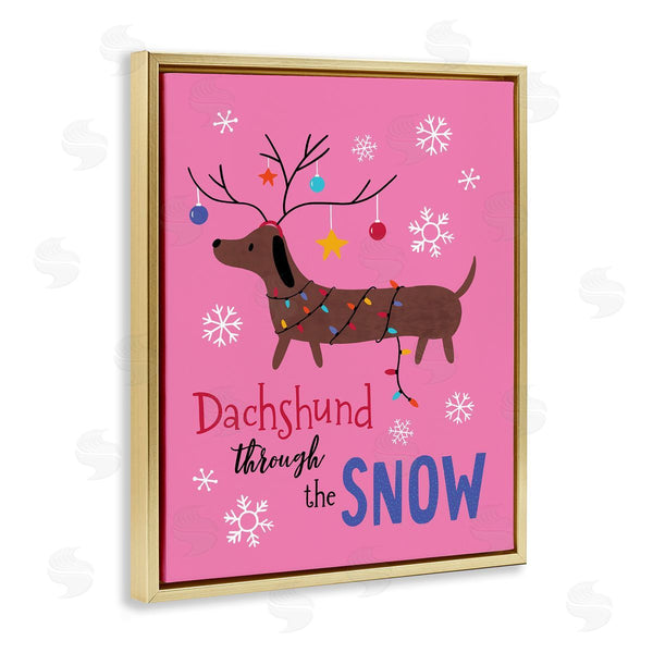 Stupell Industries Nina Seven | Dachshund Through The Snow