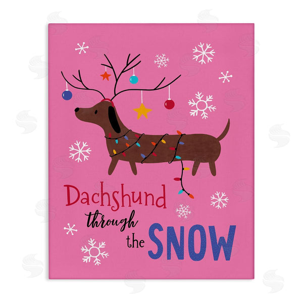 stupell industries Nina Seven | Dachshund Through The Snow