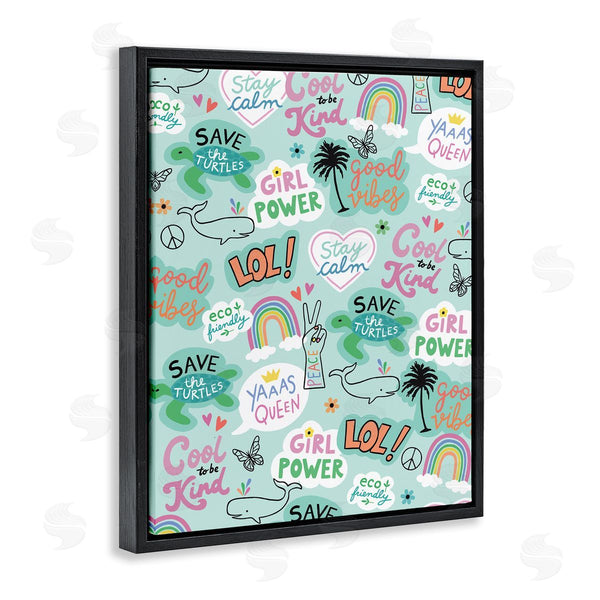 Stupell Industries Nina Seven | Girl Power Phrase Pattern